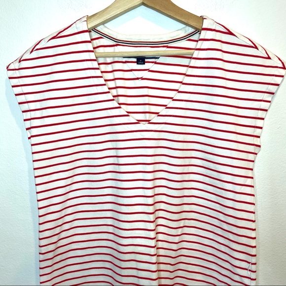 TOMMY HILFIGER Red and White Striped Shift Dress - Picture 2 of 11